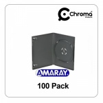 100 x Black Genuine Amaray DVD Cases 14mm Spine only £49.99