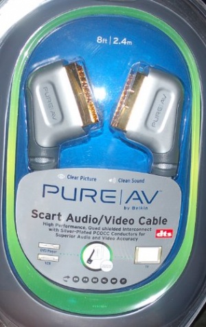 Belkin PureAV Cable High-definition Scart Video 2.4m Silver Ref AV51500ea08