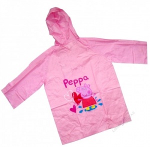 Peppa Pig Pink Various size Raincoat 100% PVC