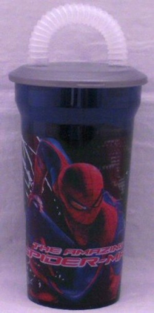 Spider Man Cup with Straw 400ml