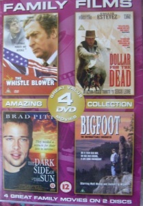 Family Films Box Set - 4 Great Family Movies on 2 Discs - The Whistle Blower, Dollar for the Dead, The Dark Side of the Sun, Bigfoot