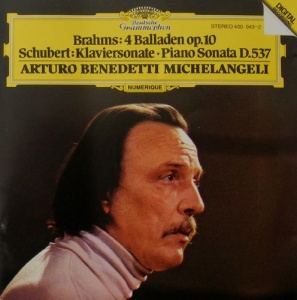 Brahms: 4 Balladen Op. 10; Schubert: Klaviersonate - Piano Sonata D.537