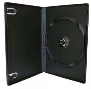 100 Black Single DVD Cases - 14mm - Toner UK